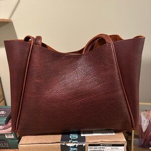 Portland Leather Large Brown Bag Large Verona in Nutmeg